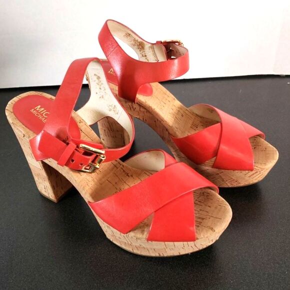 Michael Kors Natalia Mandarin Leather Platform Sandals - Size 8 - NWOB - Picture 2 of 7